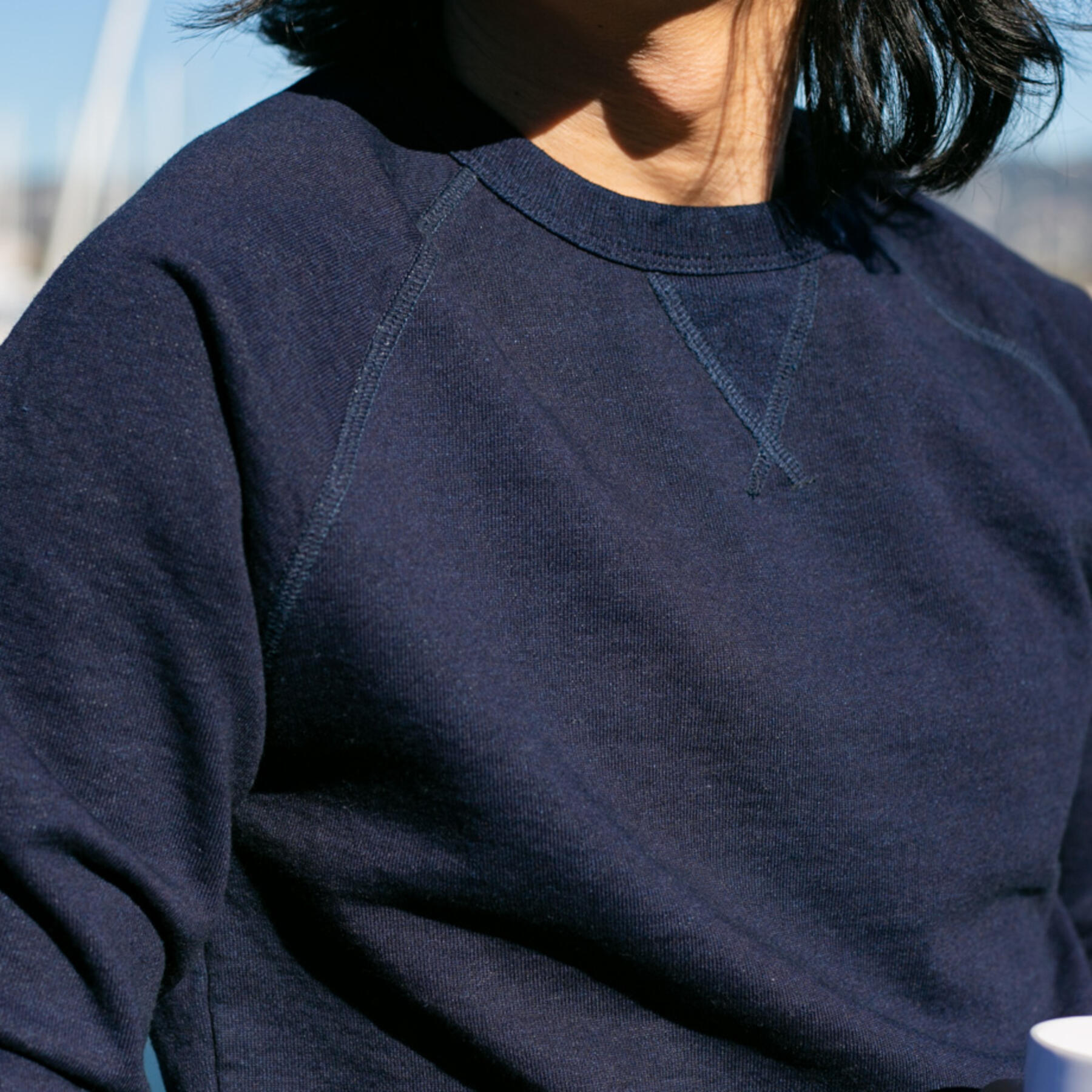 gustin dark indigo crewneck sweatshirt