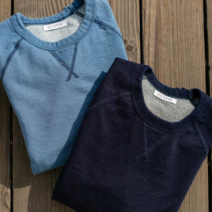 gustin indigo dye crewneck sweatshirt 2 pack