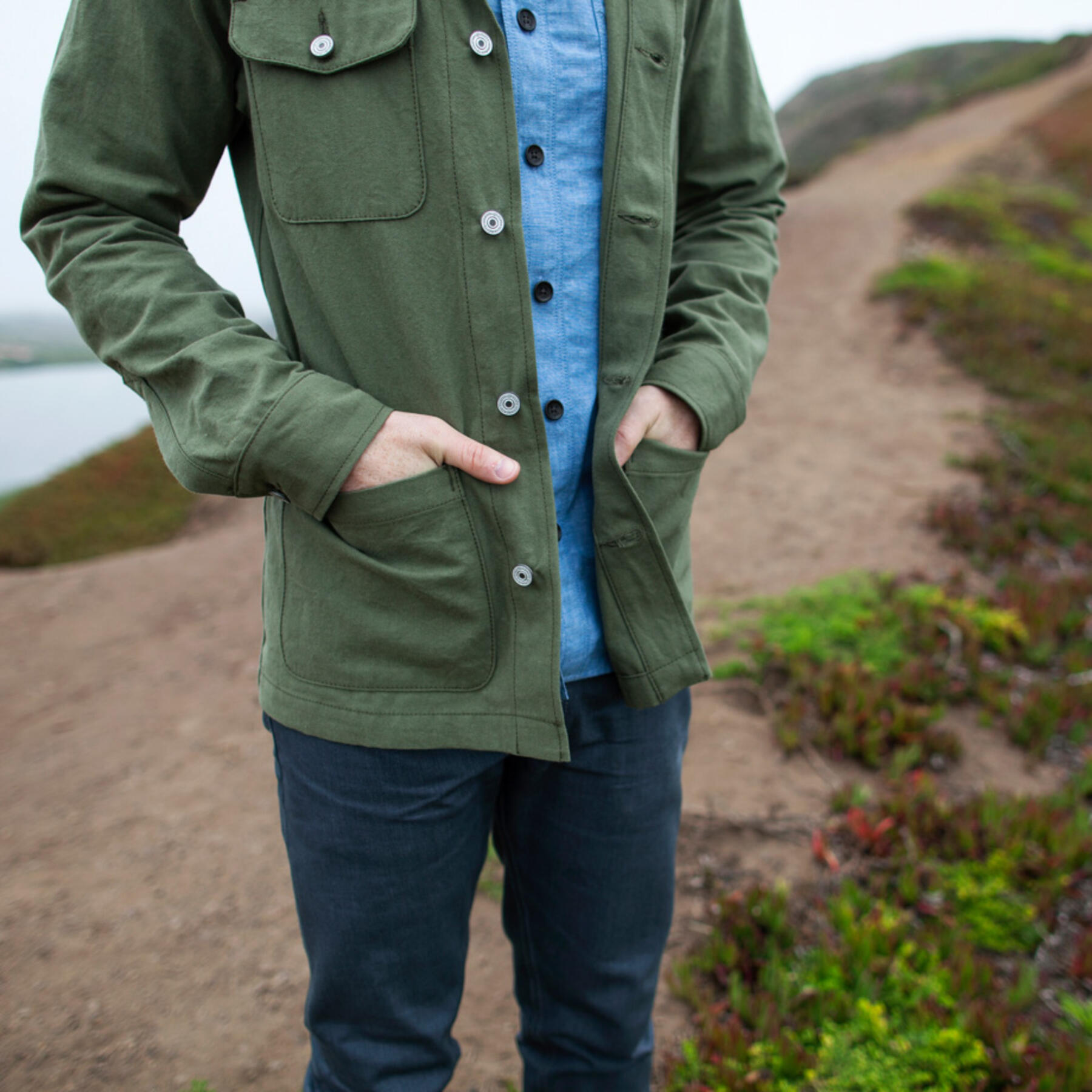 gustin chore coat - army canvas