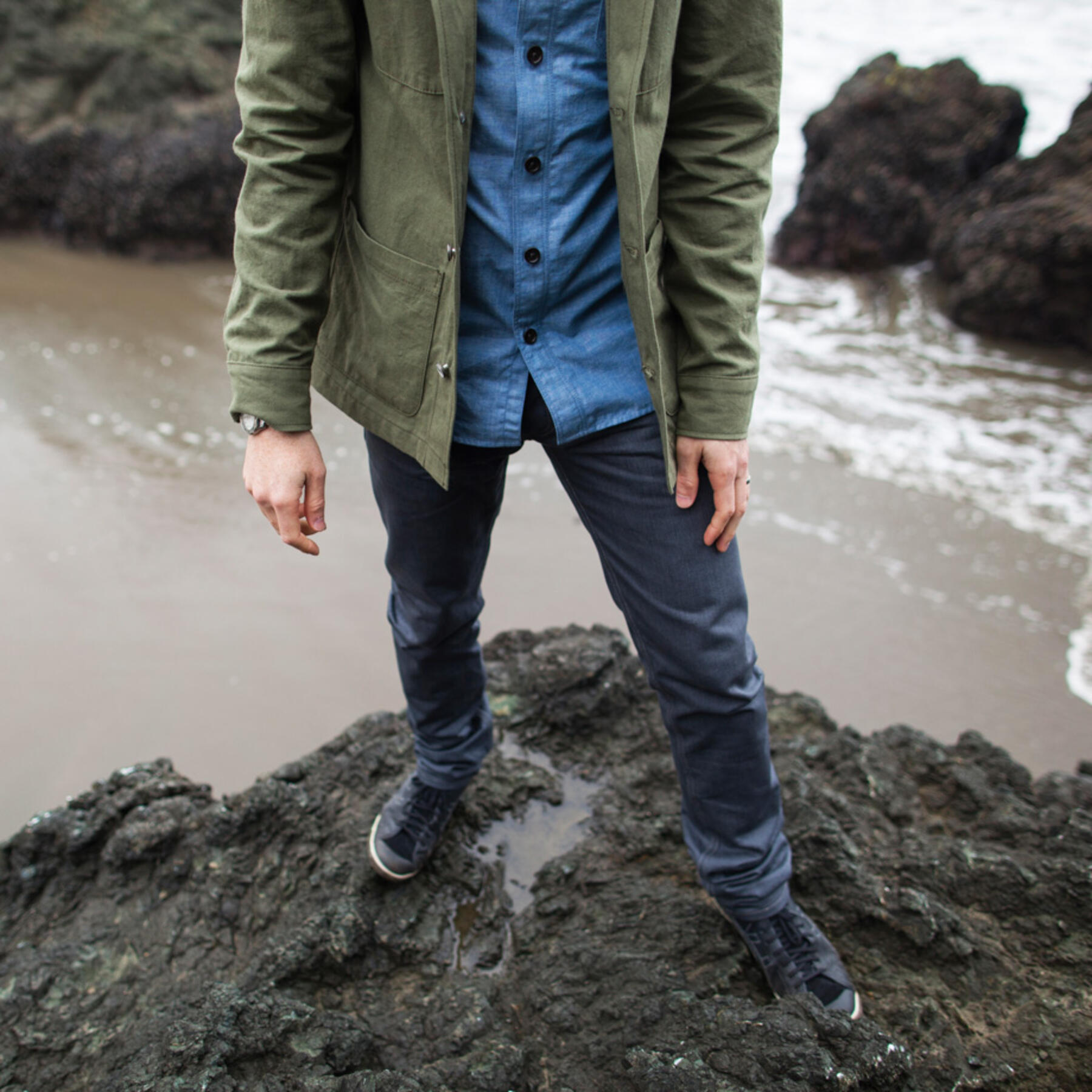 gustin chore coat - army canvas