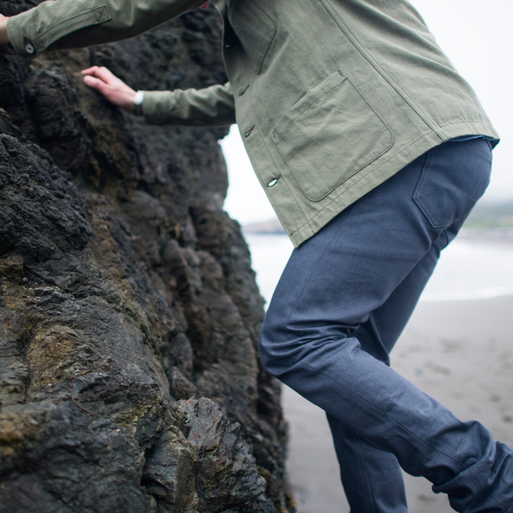 gustin chore coat - army canvas