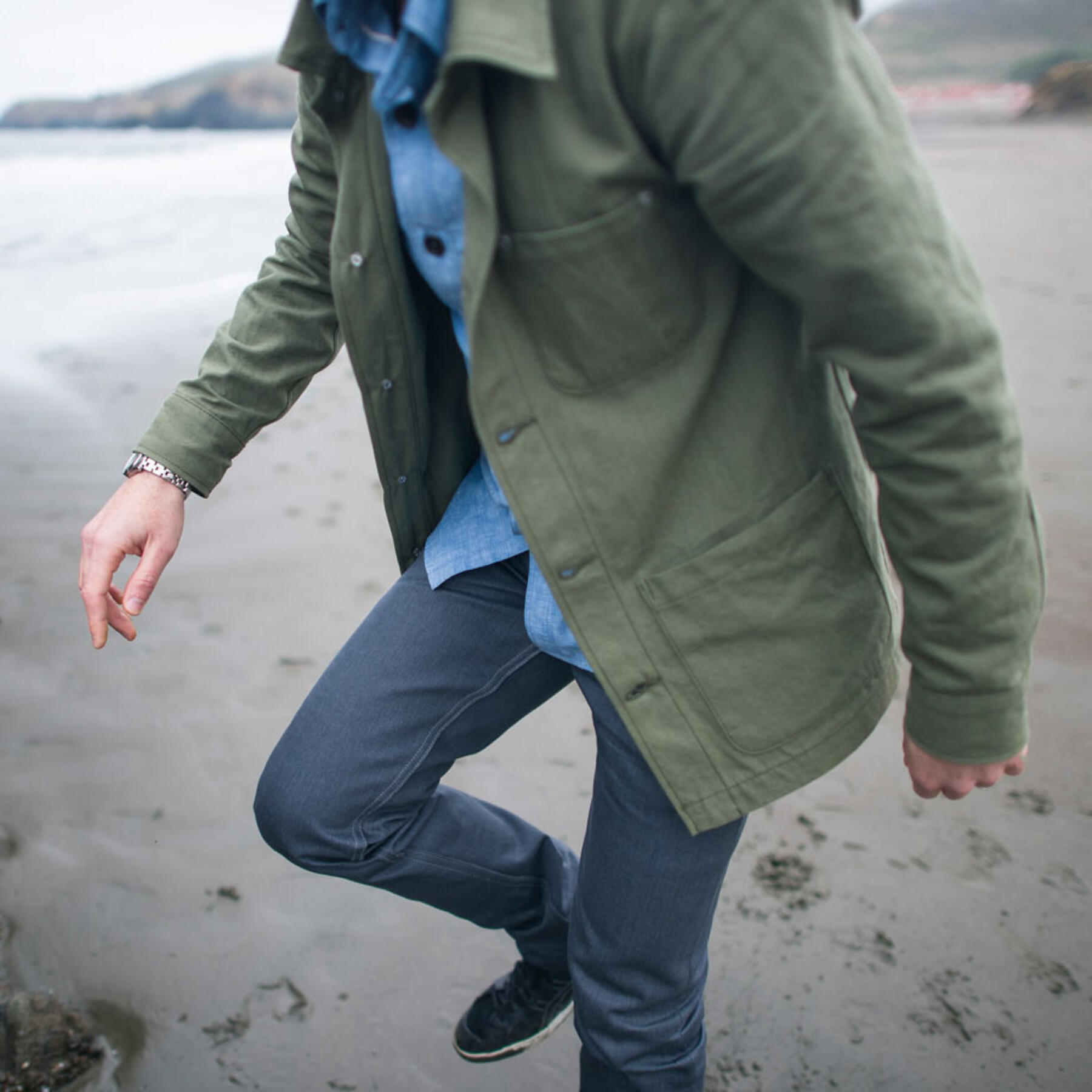 gustin chore coat - army canvas