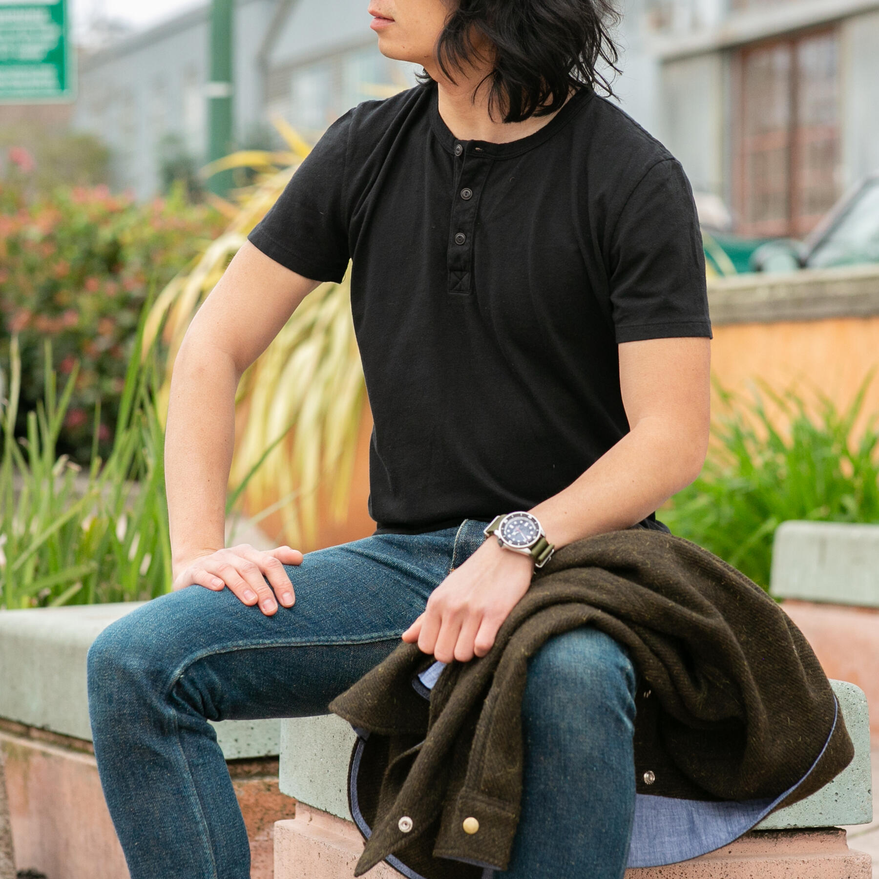 gustin short sleeve henley 3pk