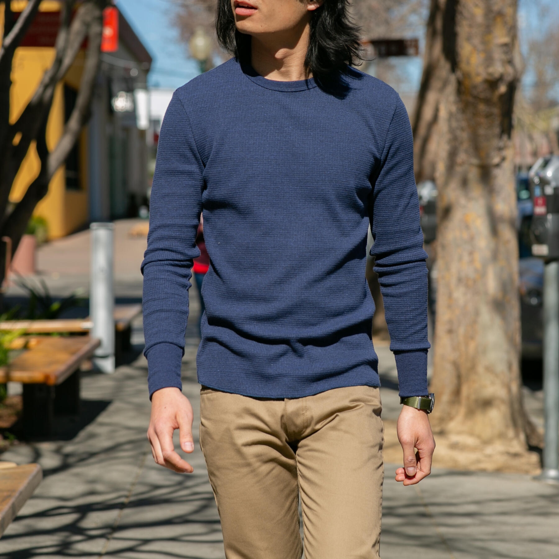 gustin waffle crewneck 2 pack