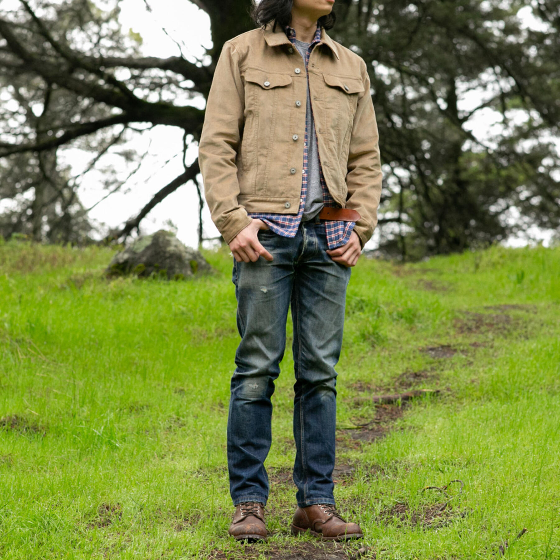gustin corduroy trucker - sand
