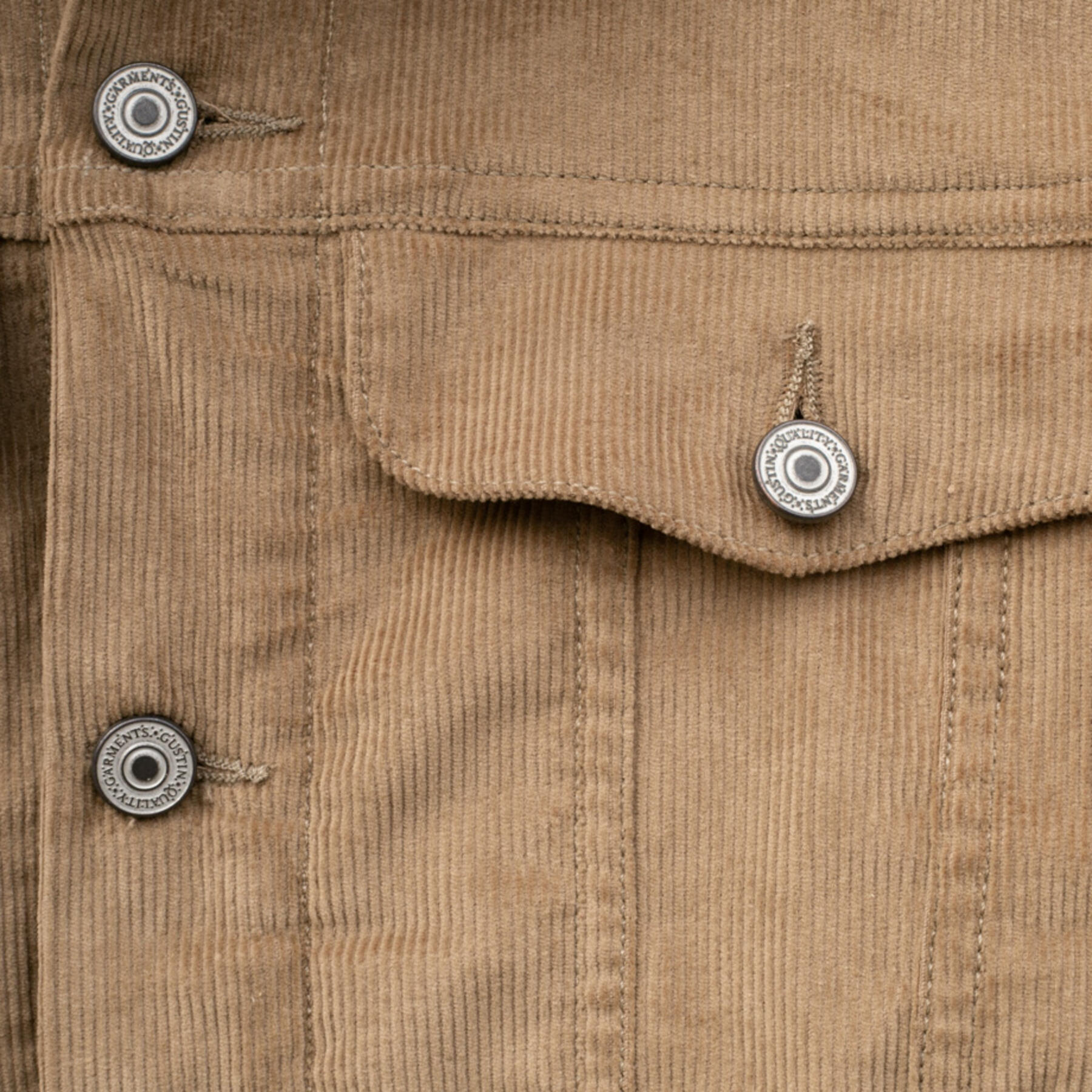 gustin corduroy trucker - sand