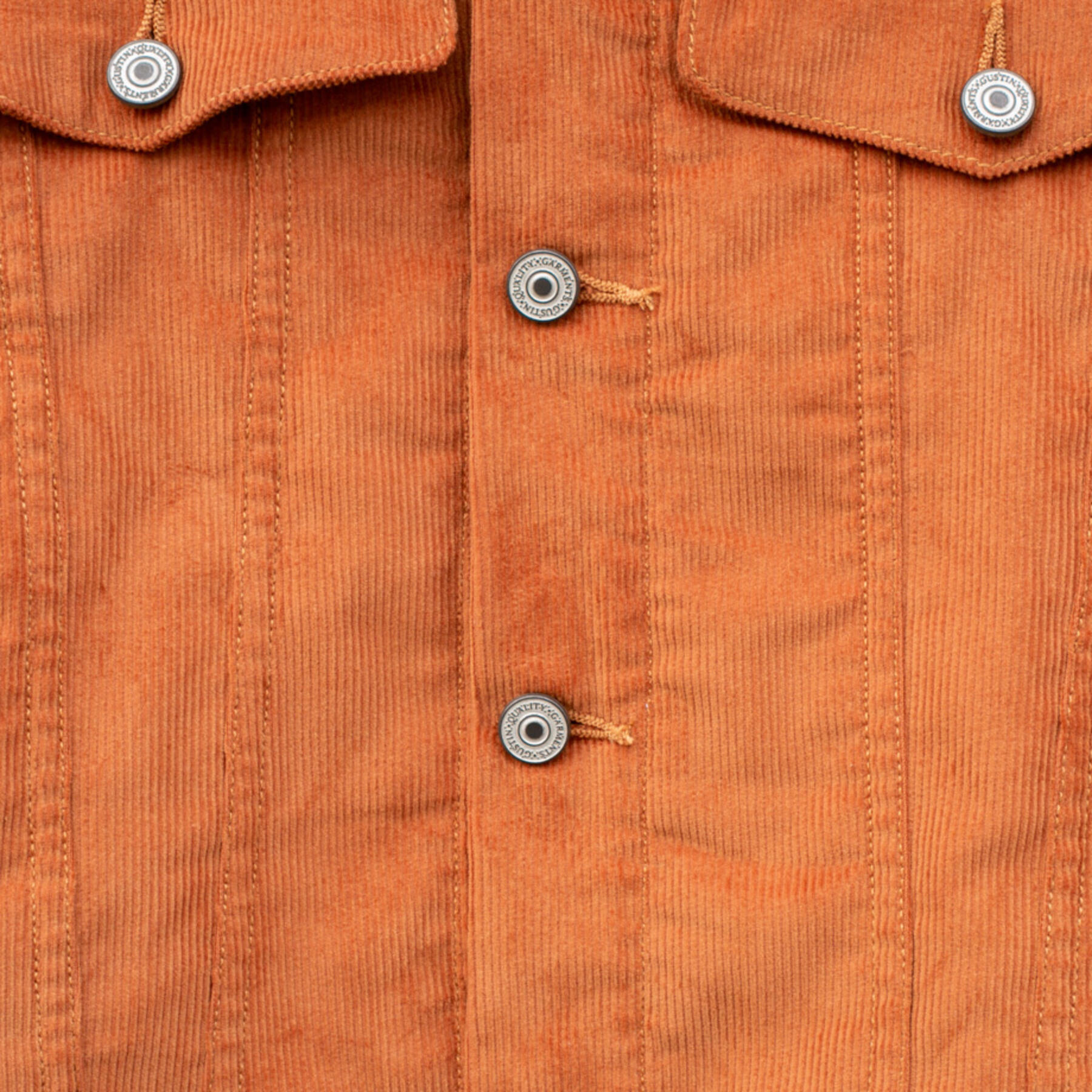 gustin corduroy trucker - orange rust