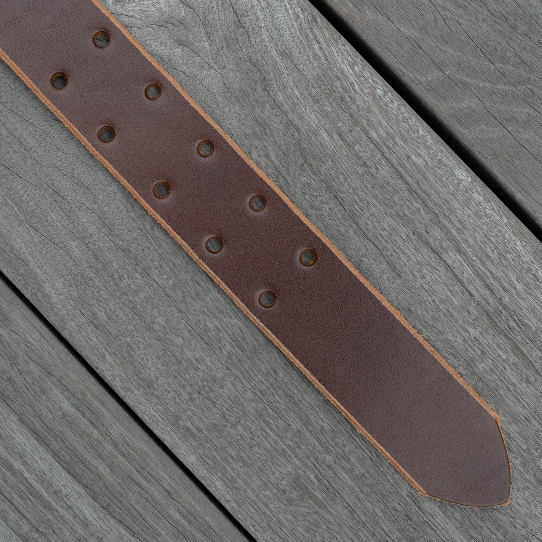 gustin double prong belt - horween latigo brown