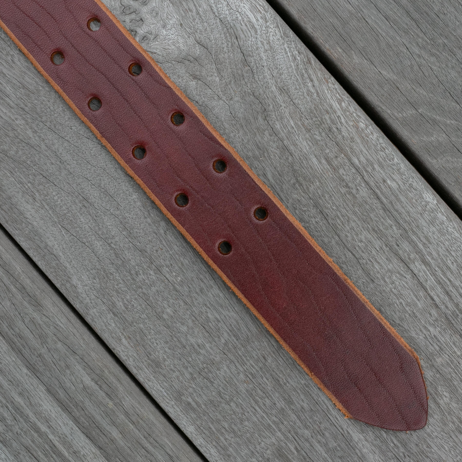 gustin double prong belt - russet
