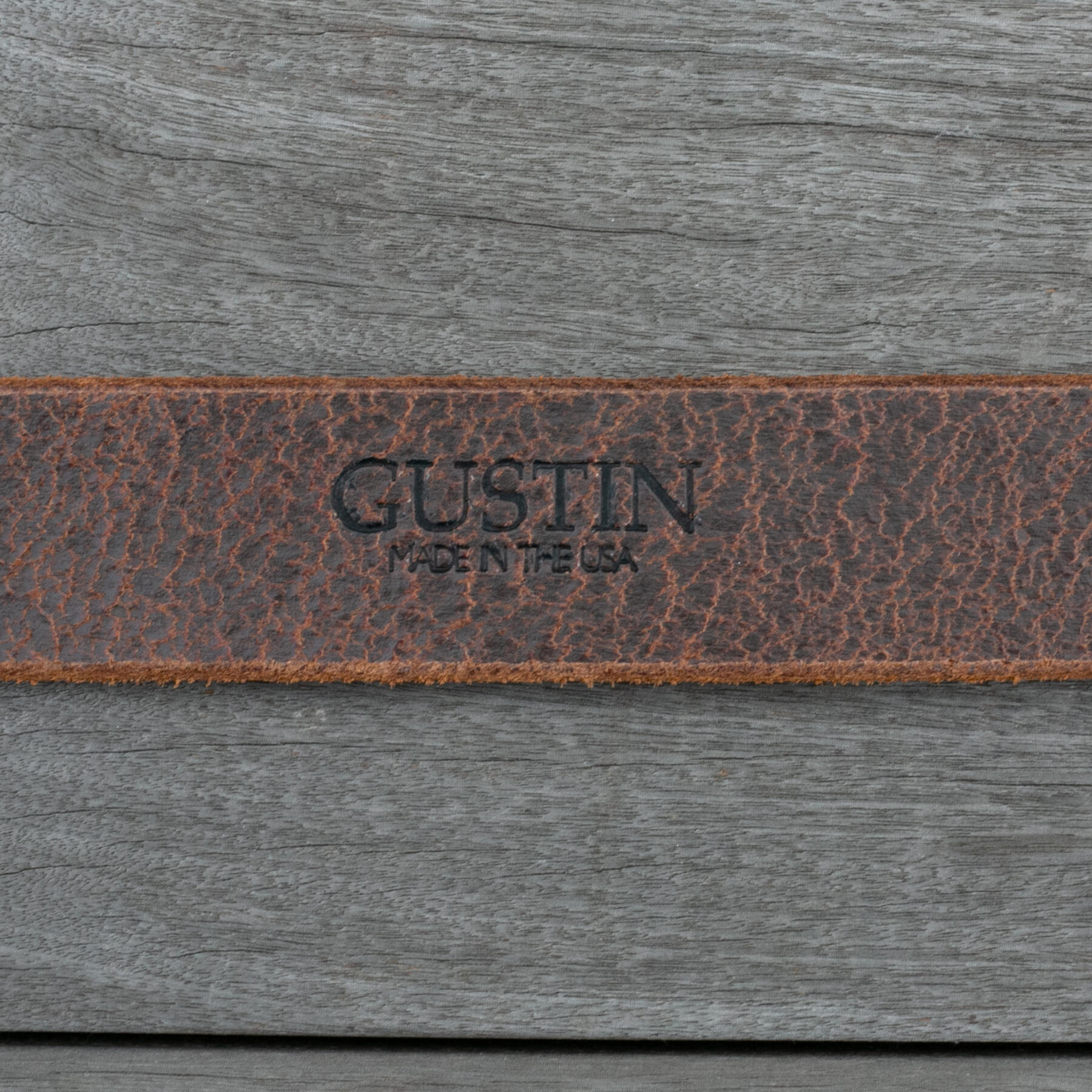gustin double prong belt - russet