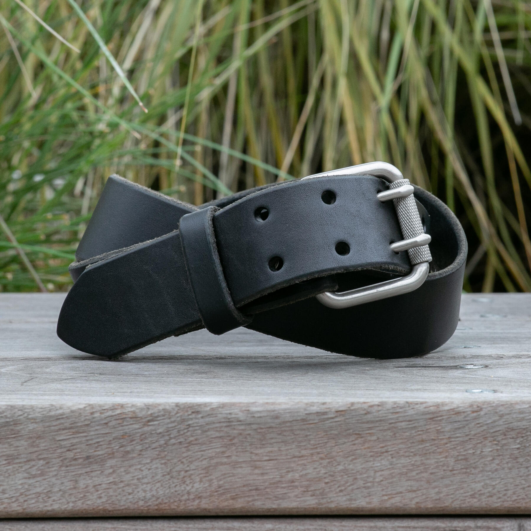 gustin double prong belt - black