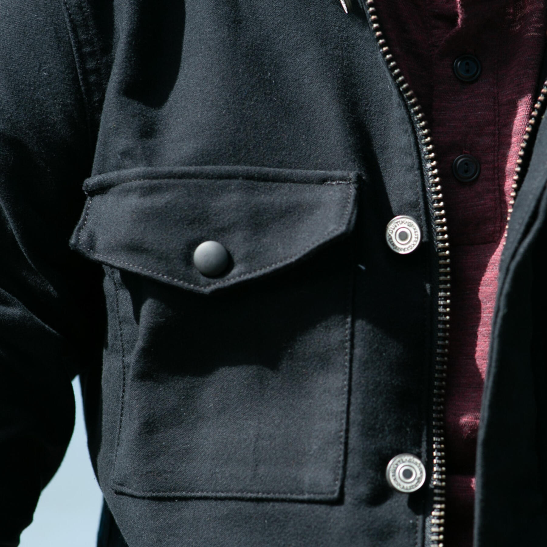 gustin moleskin field jacket - black