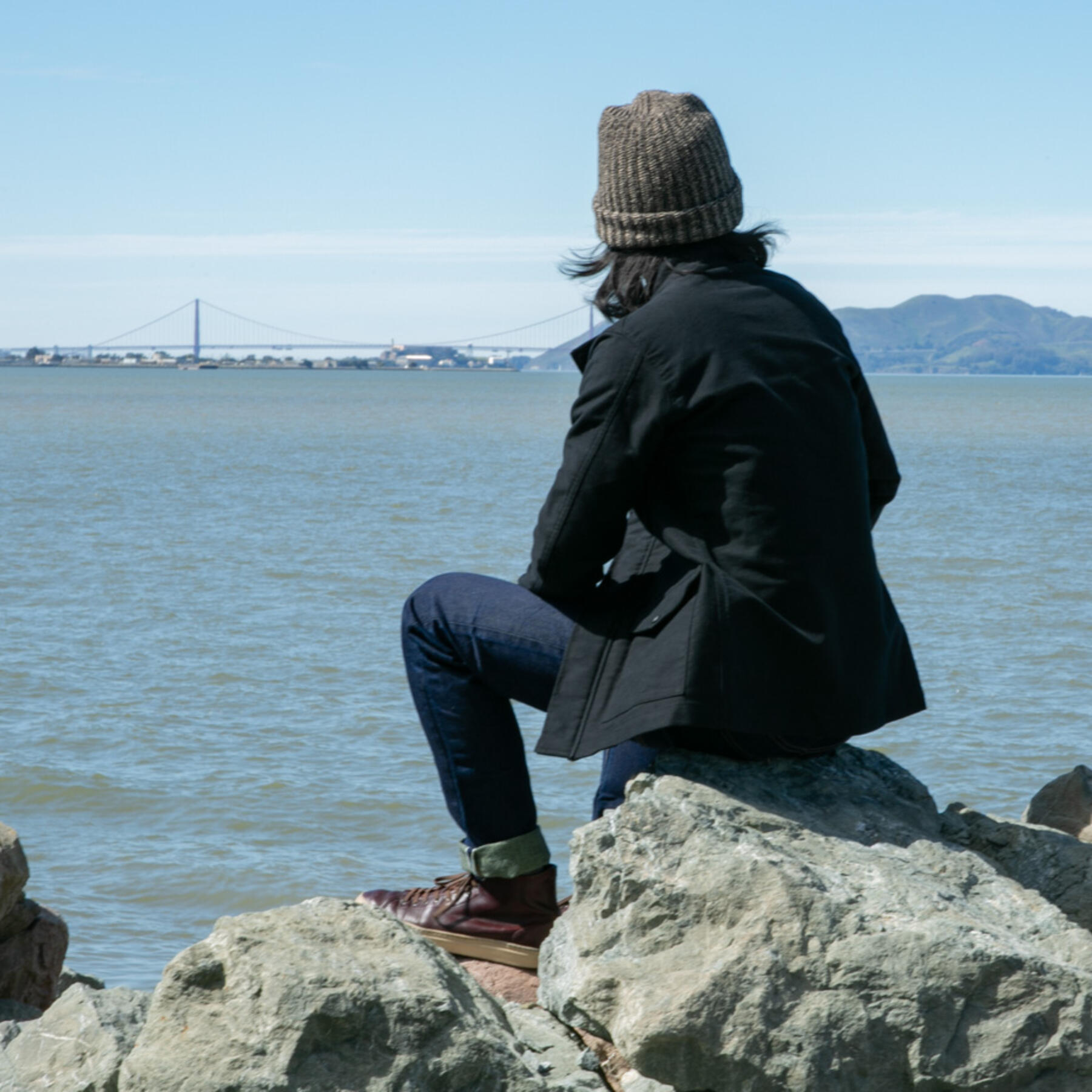 gustin moleskin field jacket - black