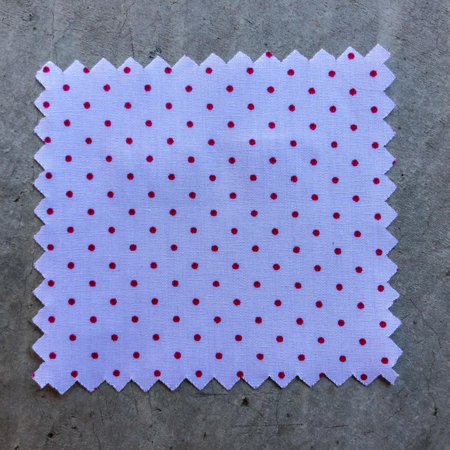 gustin #641 white-red polka dot poplin