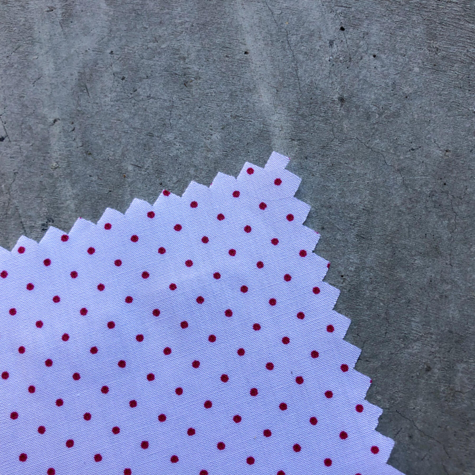 gustin #641 white-red polka dot poplin