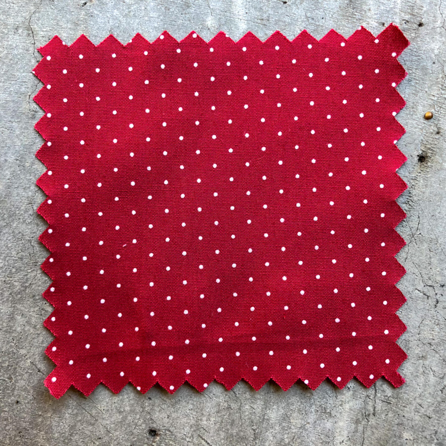 gustin #639 red polka dot poplin