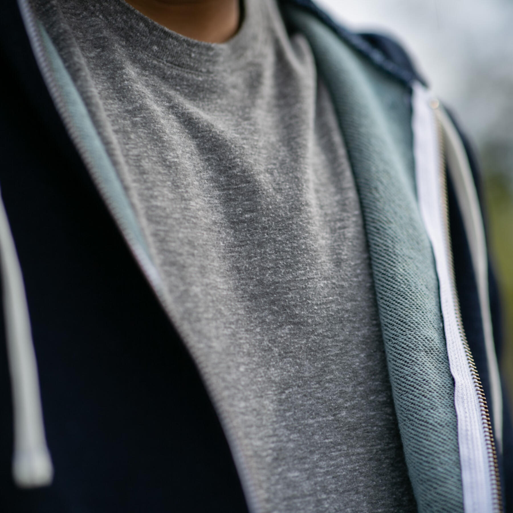 gustin dark indigo zip hoodie