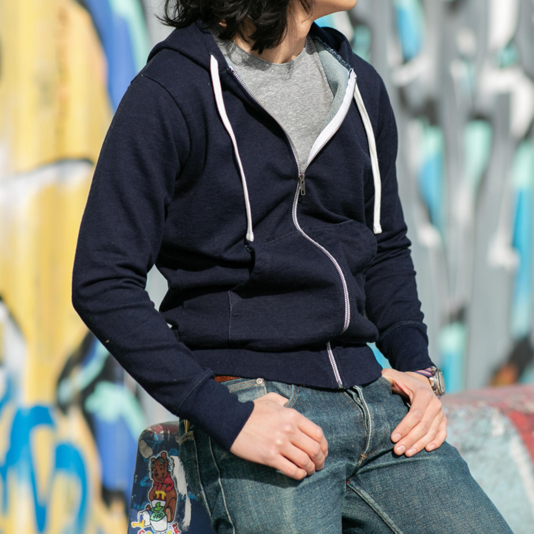 gustin indigo dye zip hoodie 2 pack
