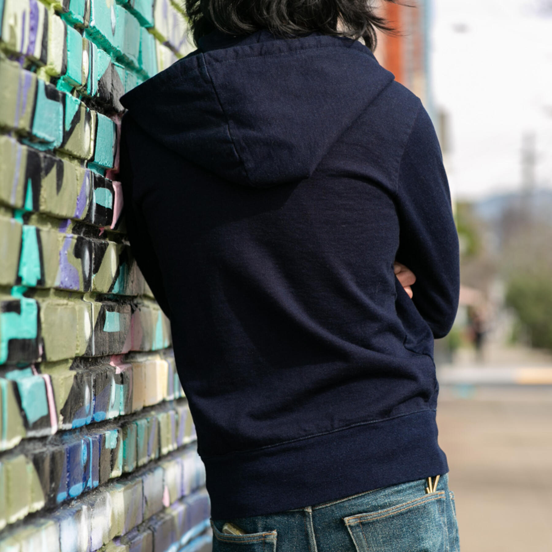 gustin indigo dye zip hoodie 2 pack