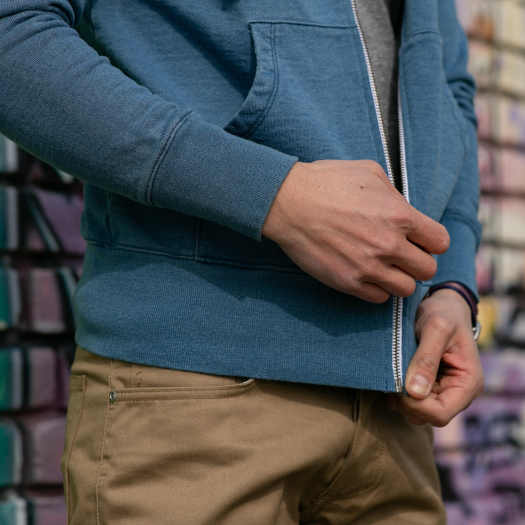 gustin indigo dye zip hoodie 2 pack