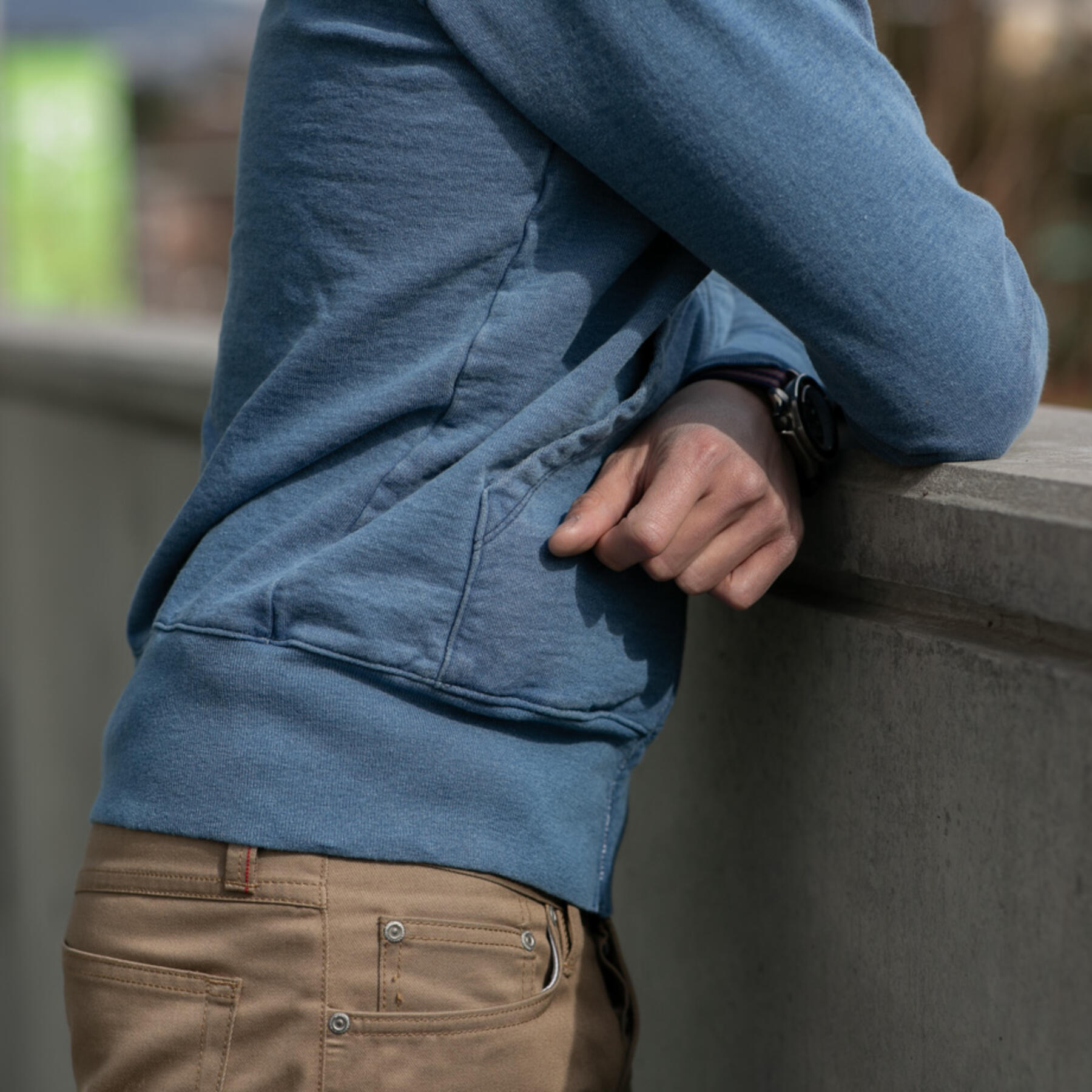 gustin vintage indigo zip hoodie