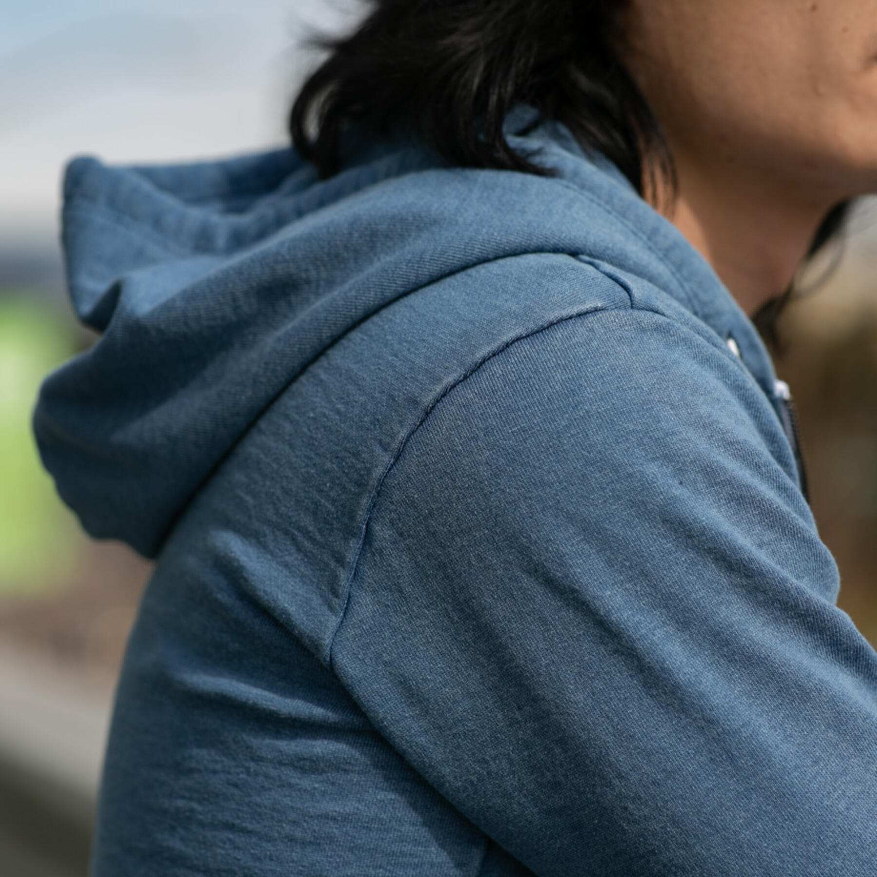 gustin vintage indigo zip hoodie