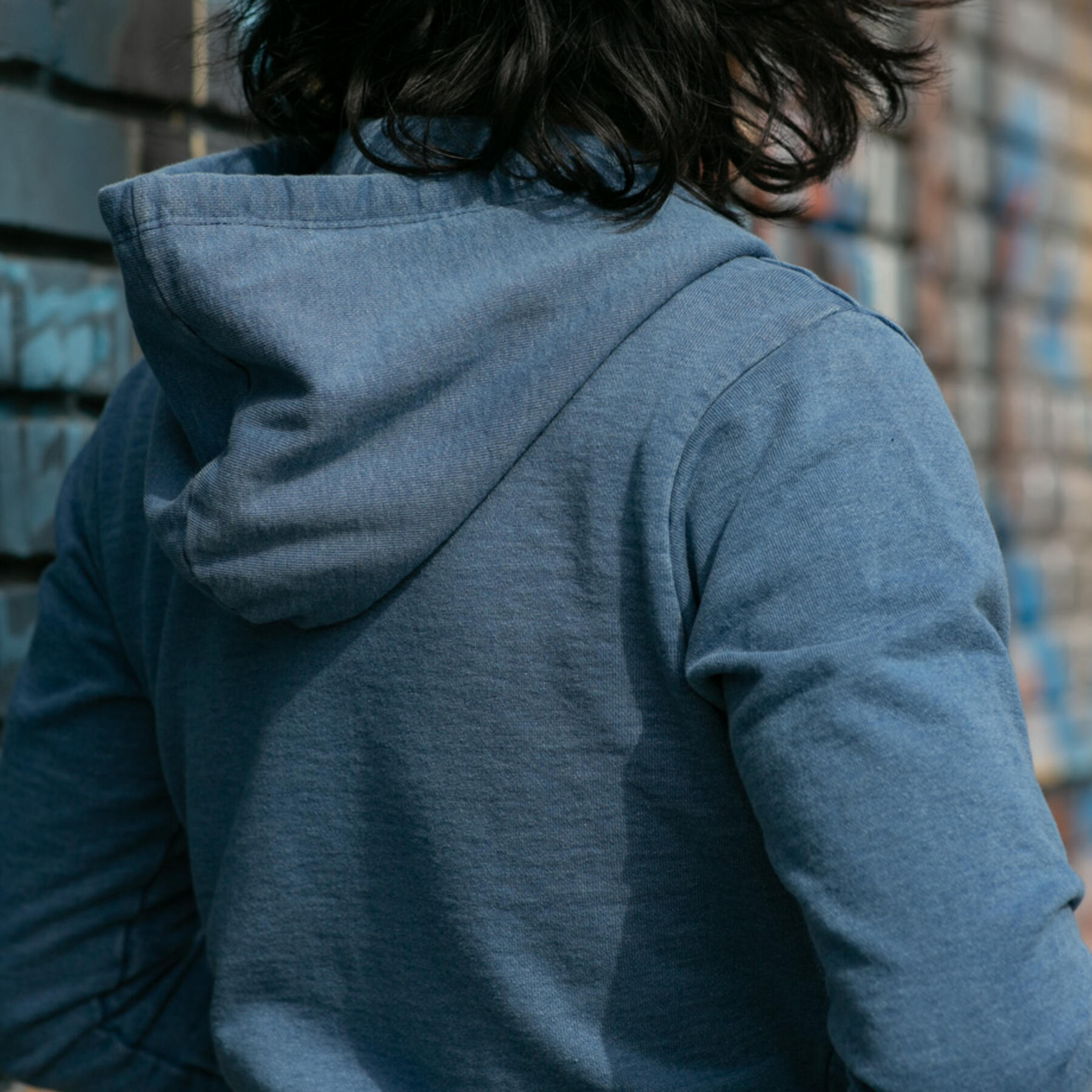 gustin vintage indigo zip hoodie