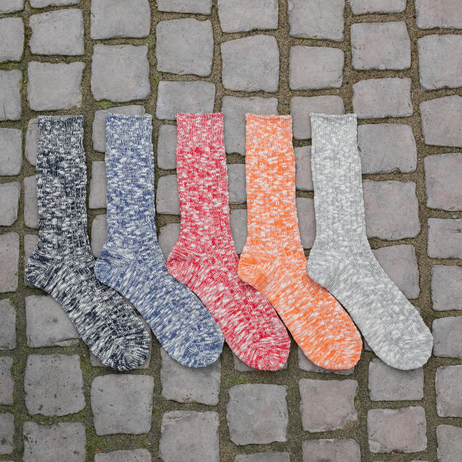 gustin japan upcycled slub sock 5pk