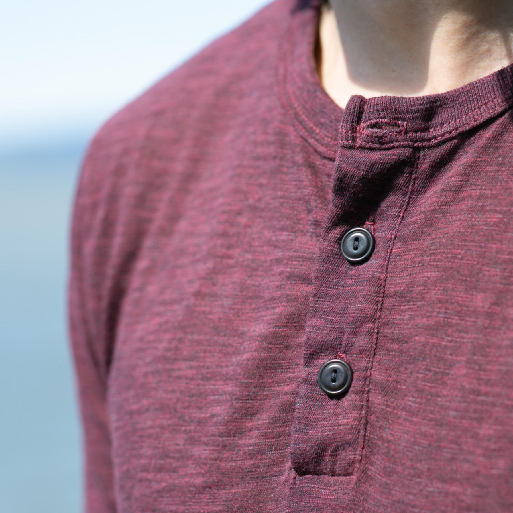 gustin twisted yarn henley - oxblood