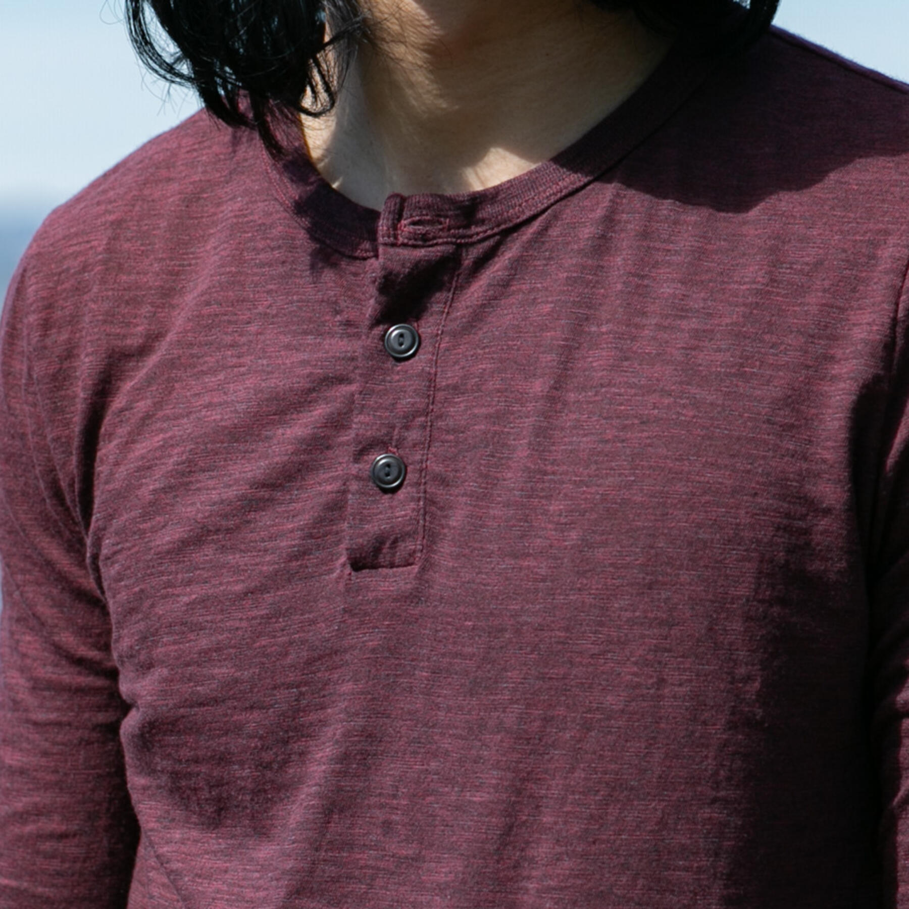 gustin twisted yarn henley - oxblood