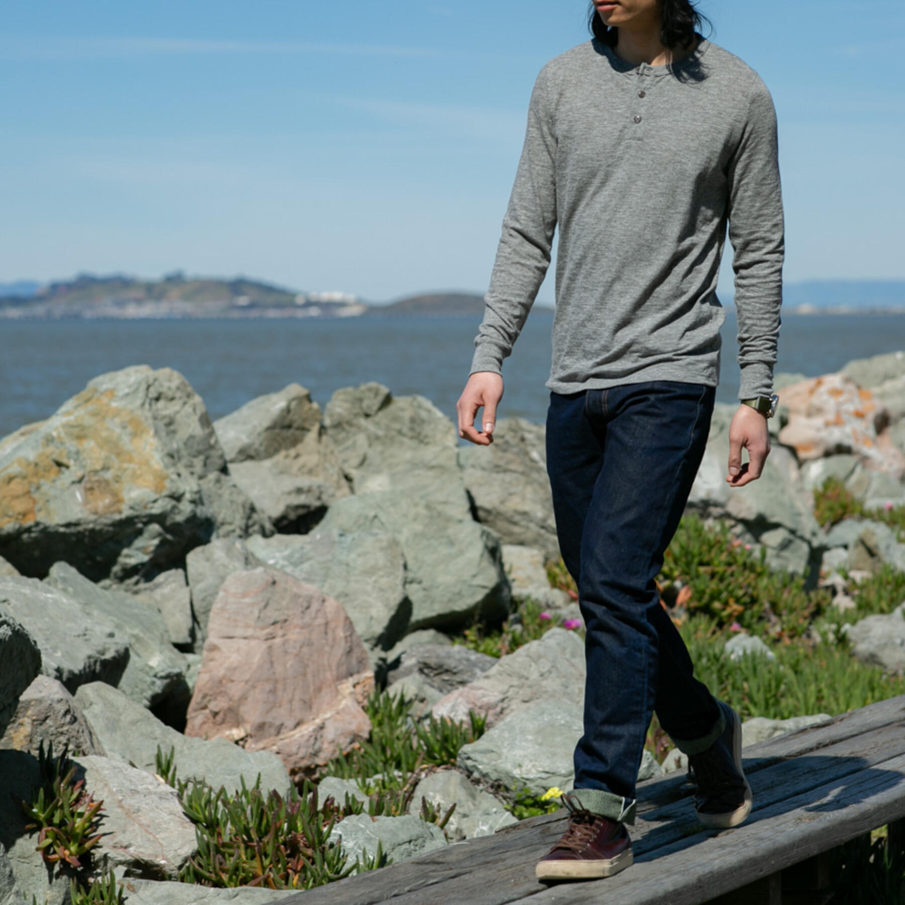gustin twisted yarn henley 3 pack