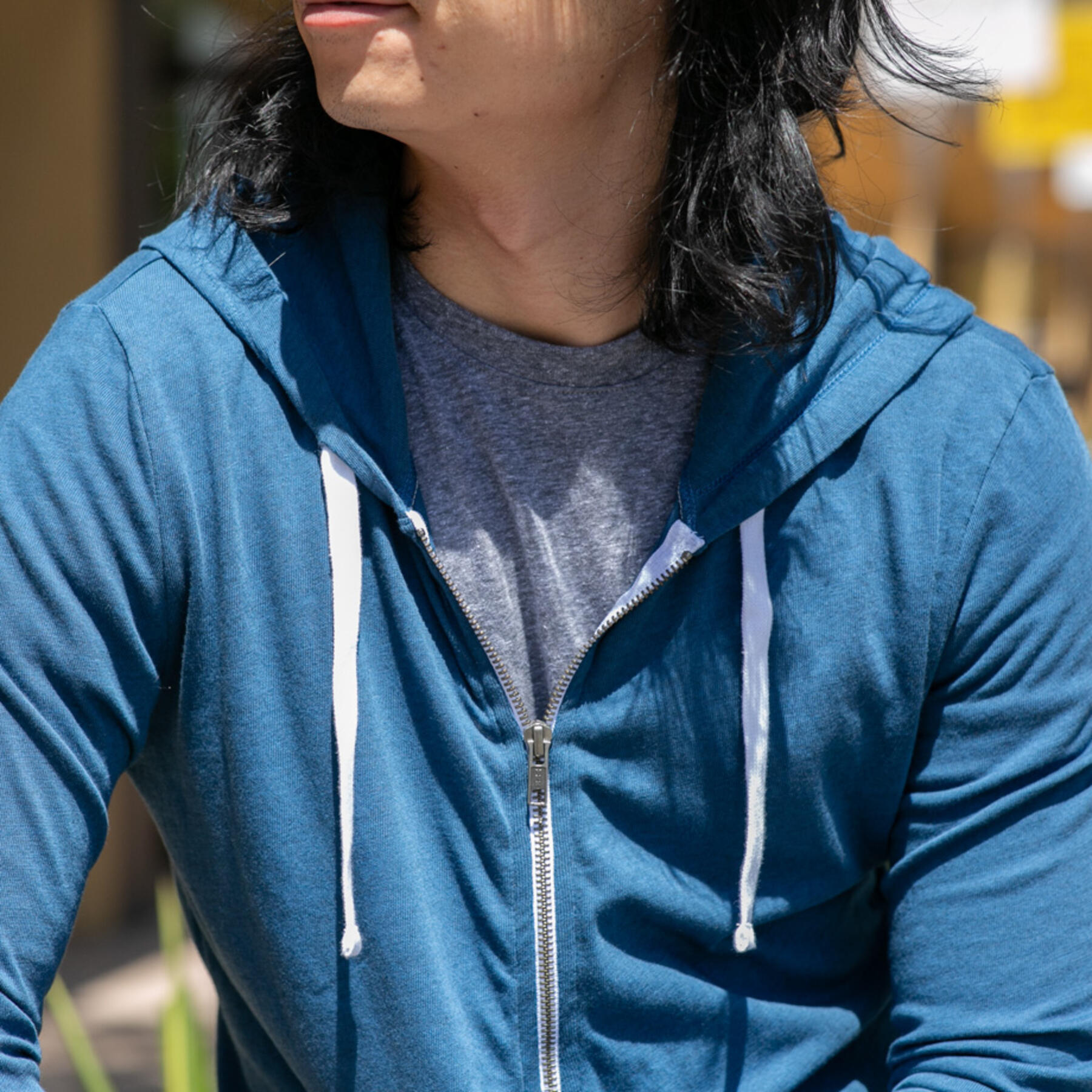 gustin superlight zip hoodie - azure