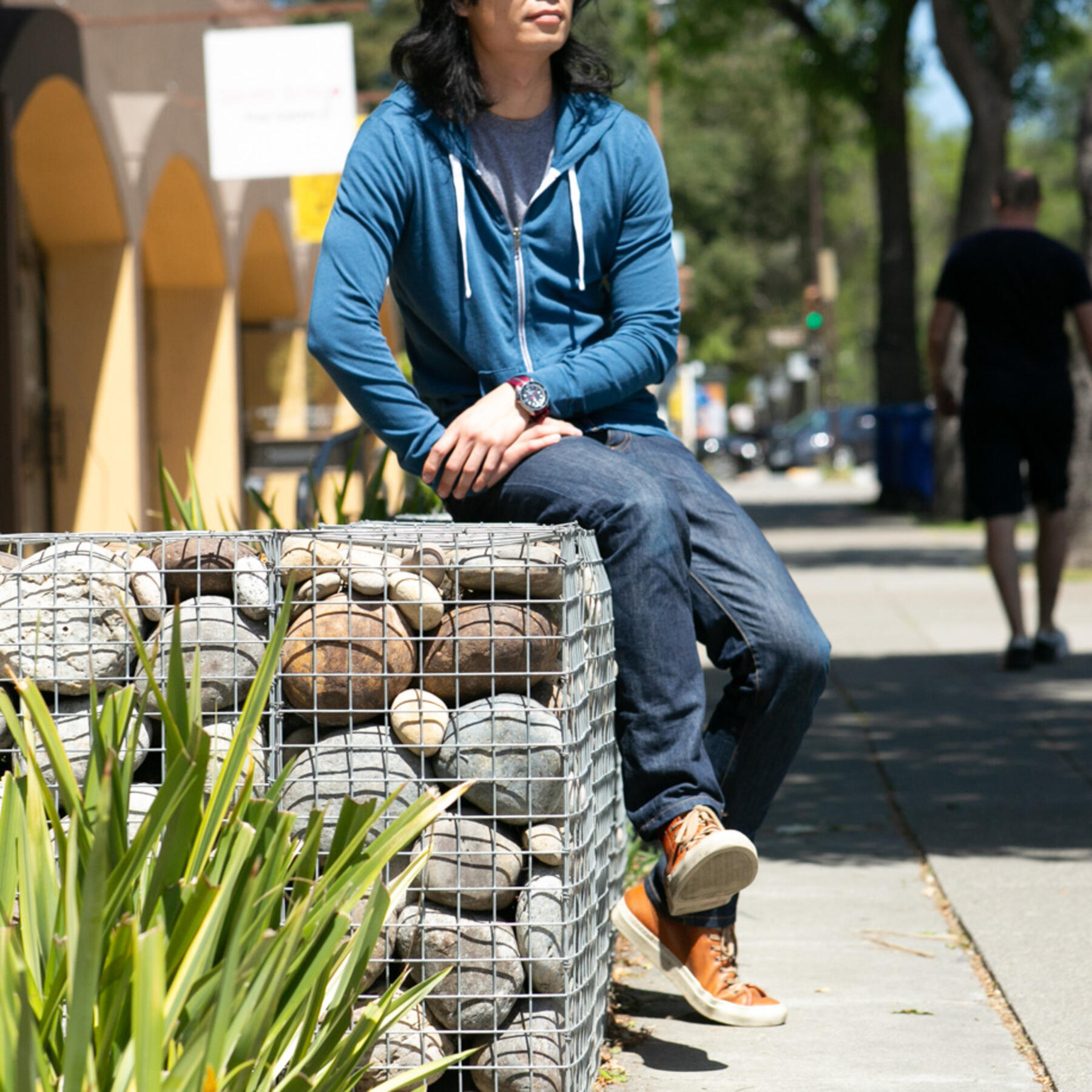 gustin superlight zip hoodie - azure