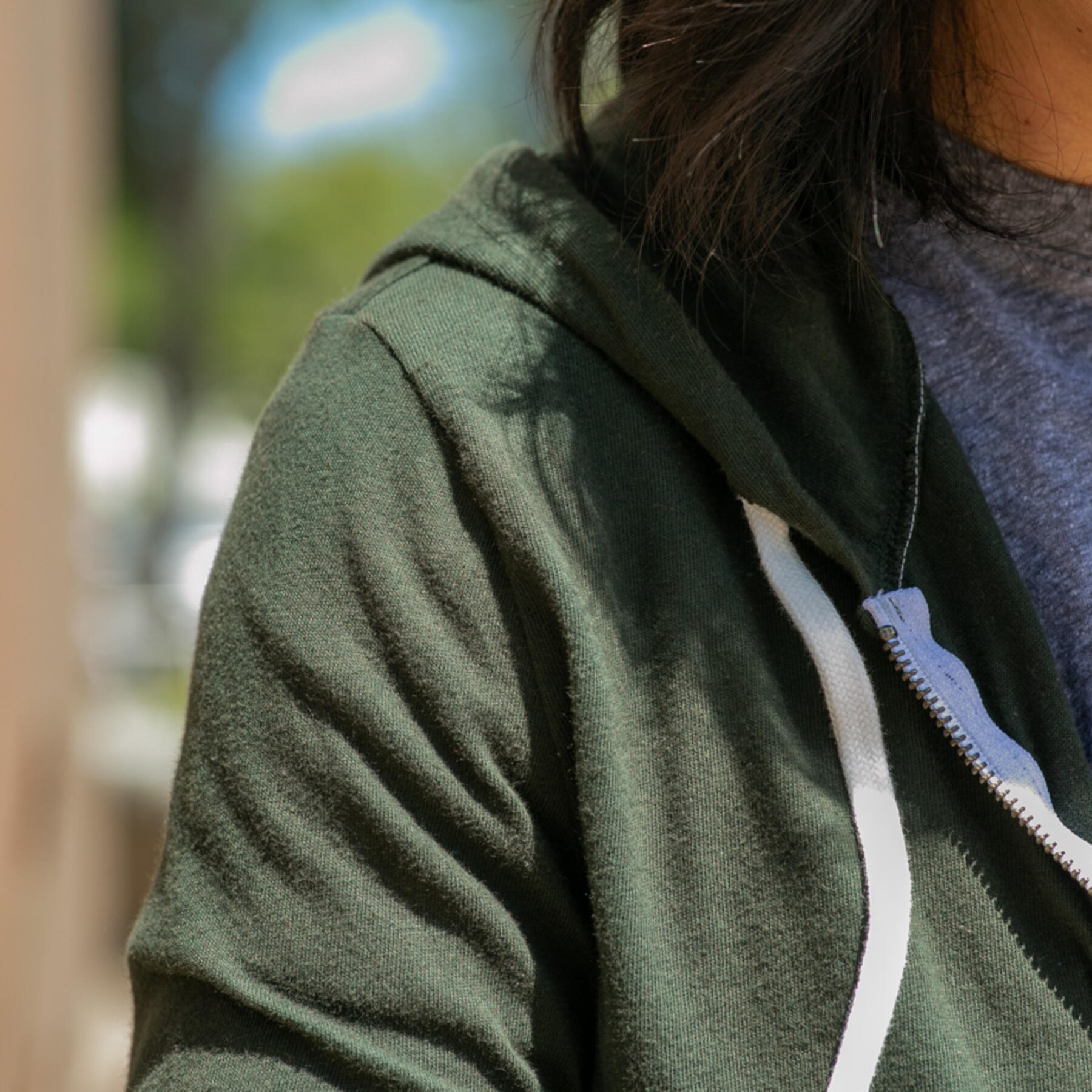 gustin superlight zip hoodie - olive