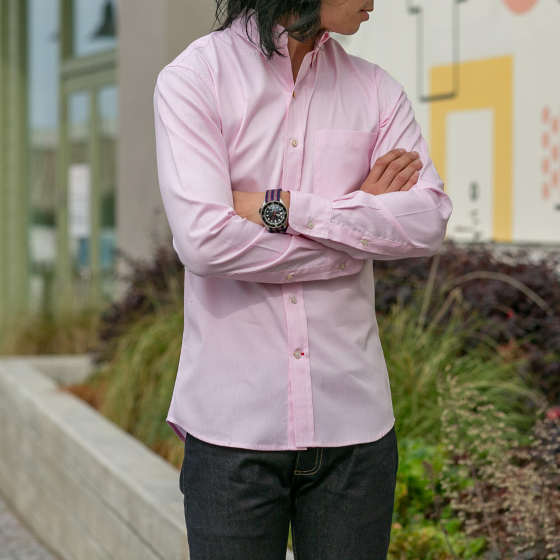 gustin #658 japan pink pinpoint oxford