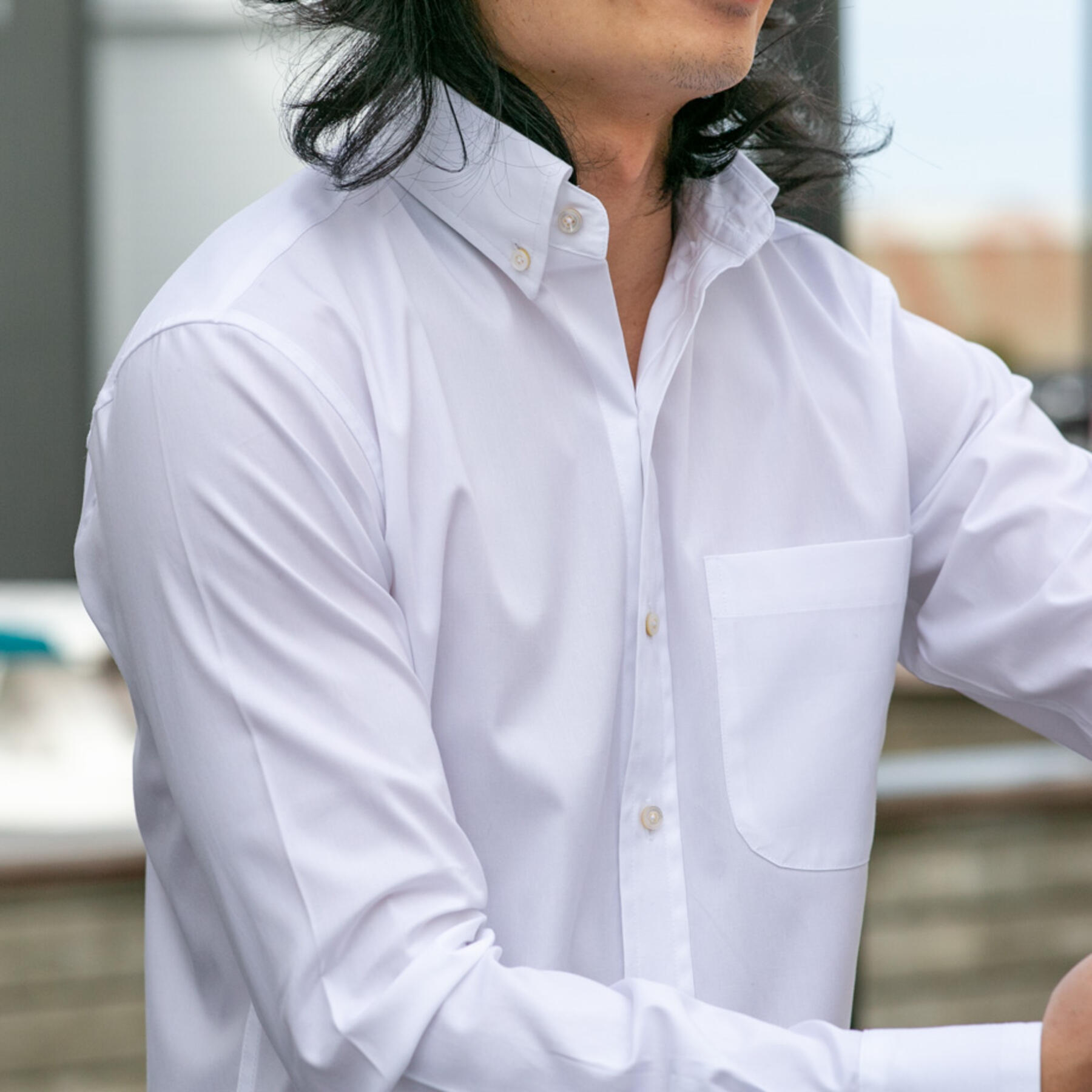gustin #657 japan white pinpoint oxford