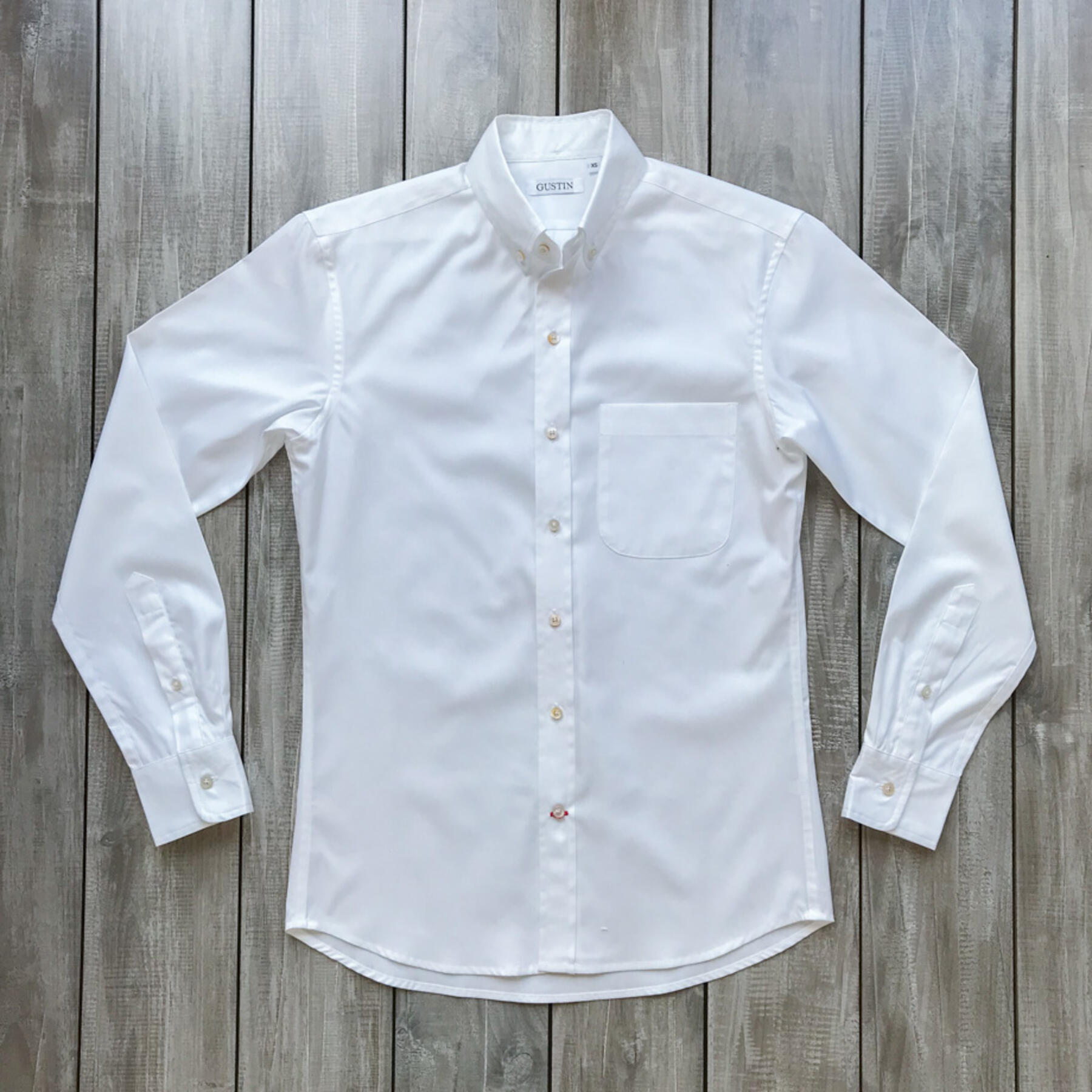 gustin #657 japan white pinpoint oxford