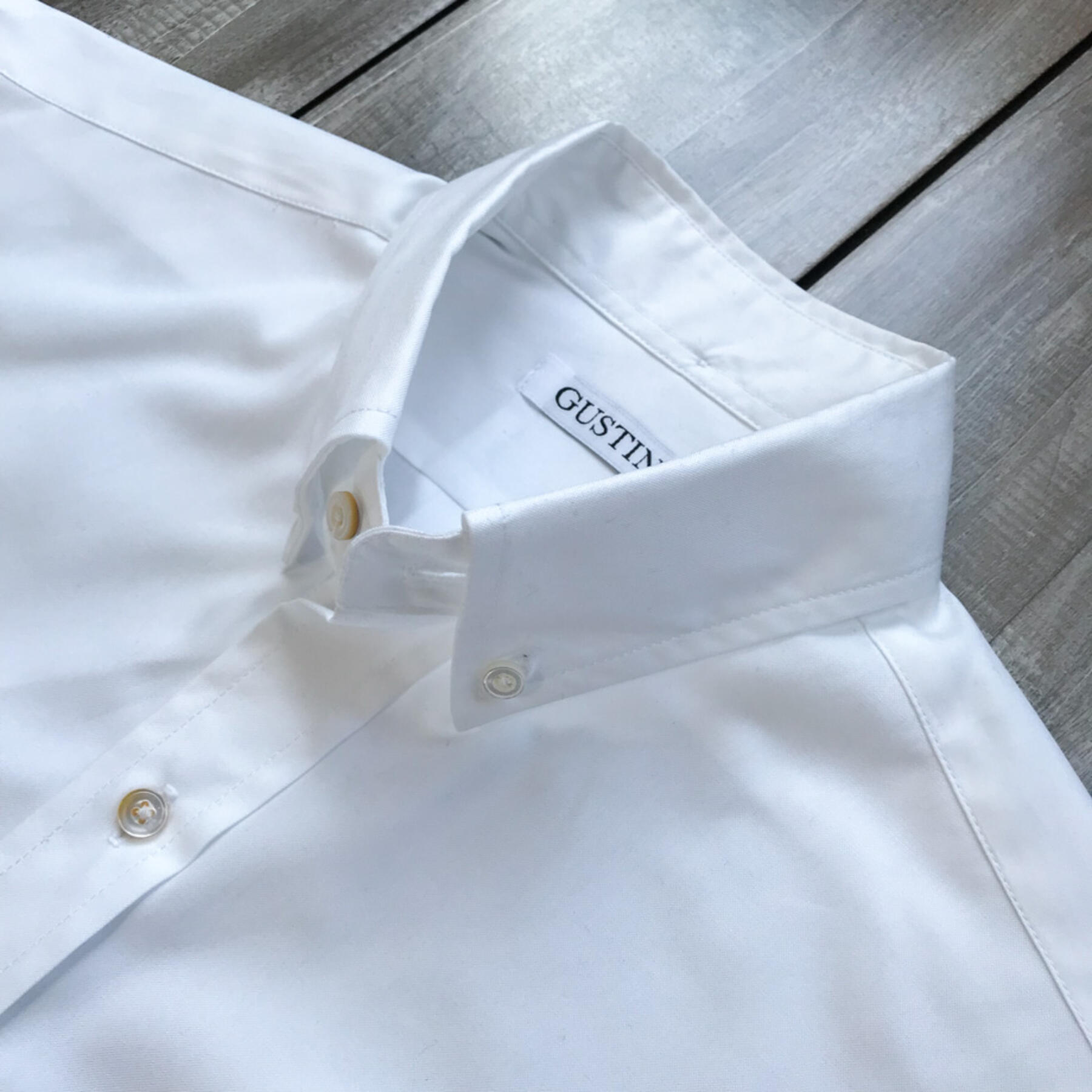 gustin #657 japan white pinpoint oxford