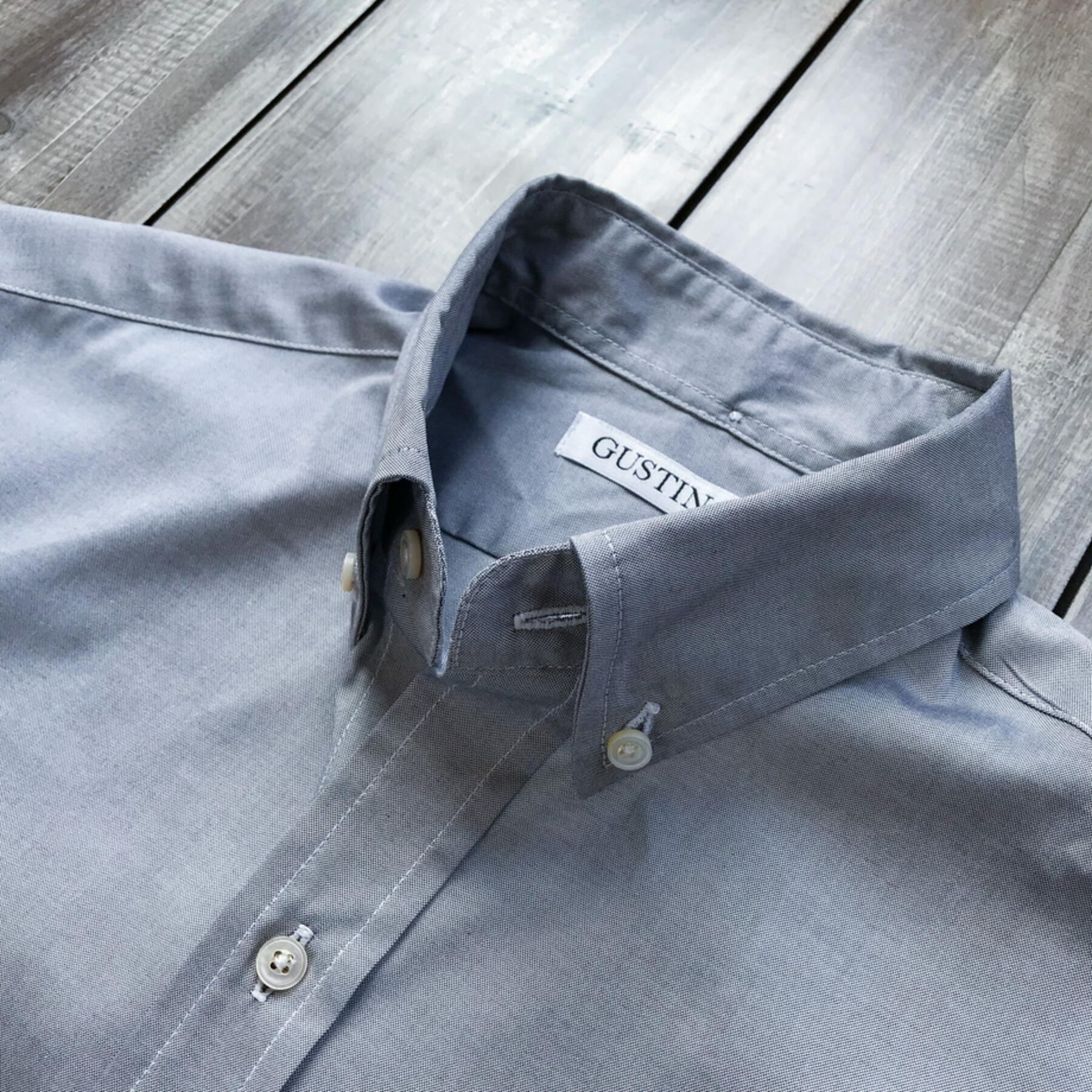 gustin #656 japan charcoal pinpoint oxford