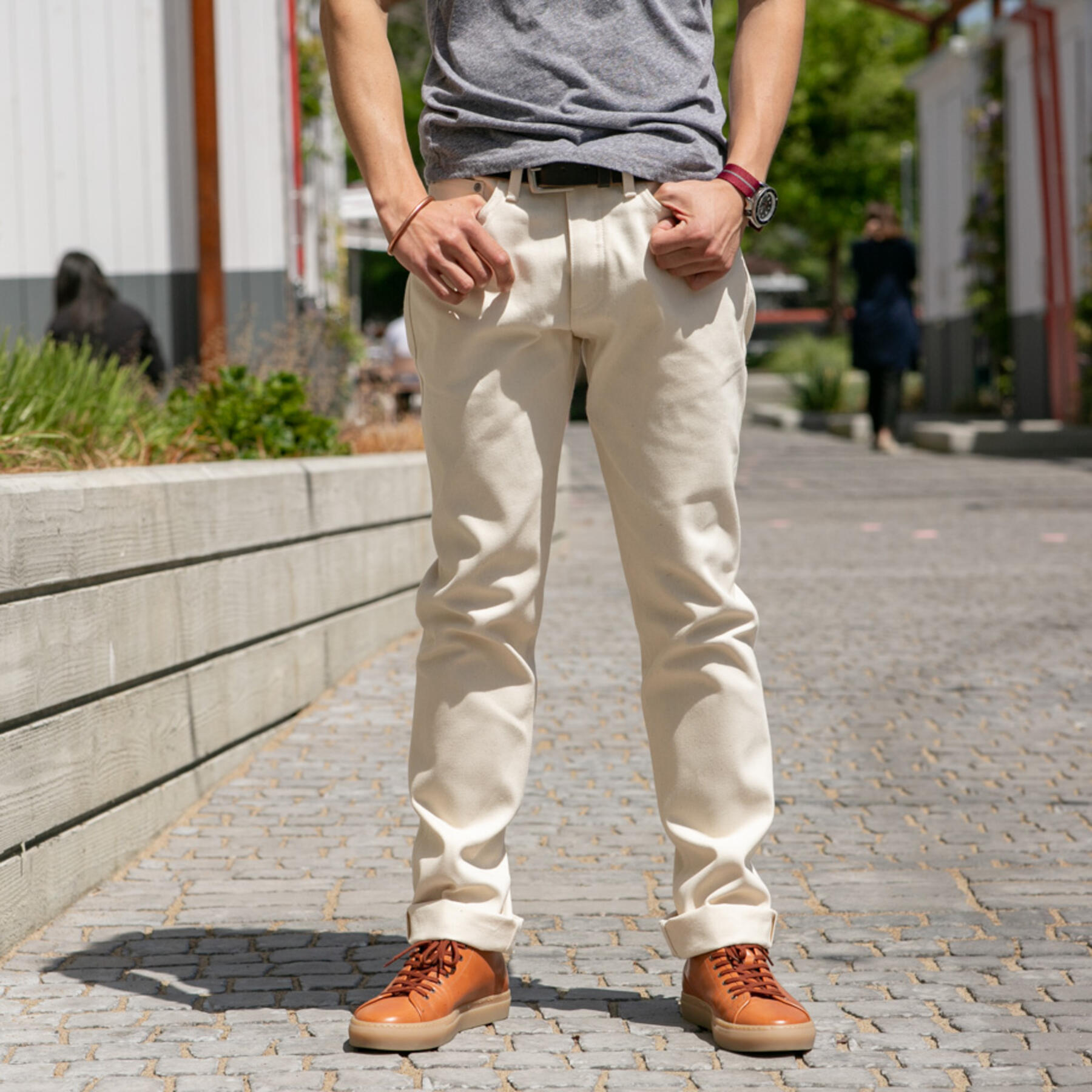 gustin #376 cone natural selvedge duck canvas