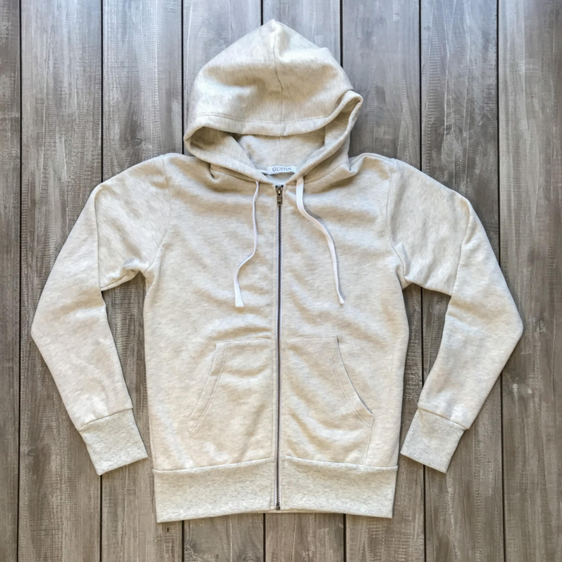 gustin fleece zip hoodie - oatmeal