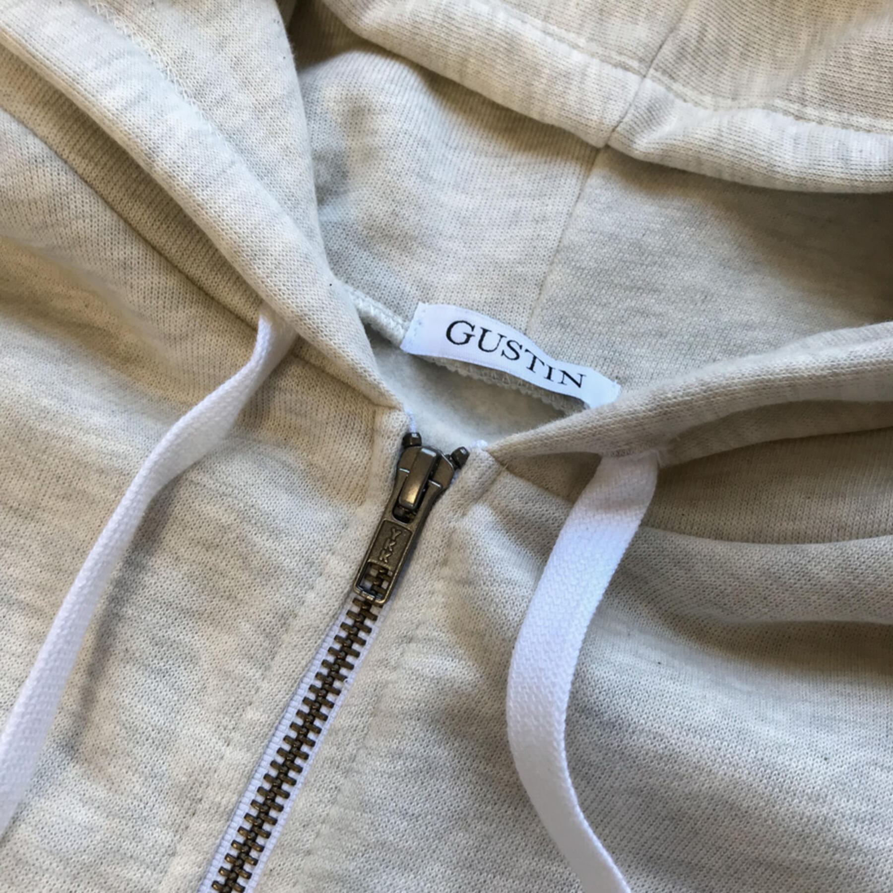 gustin fleece zip hoodie - oatmeal