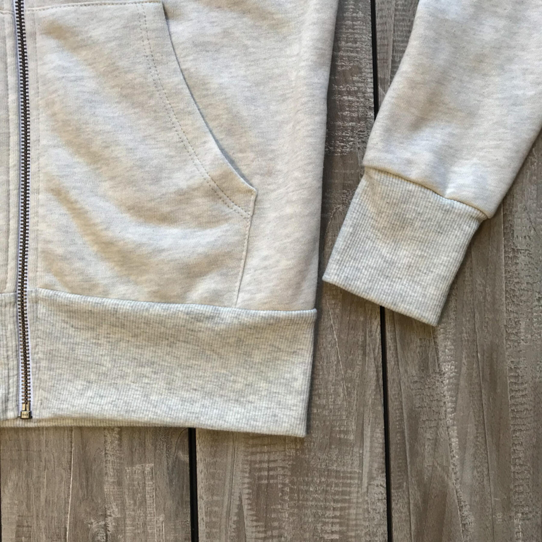 gustin fleece zip hoodie - oatmeal