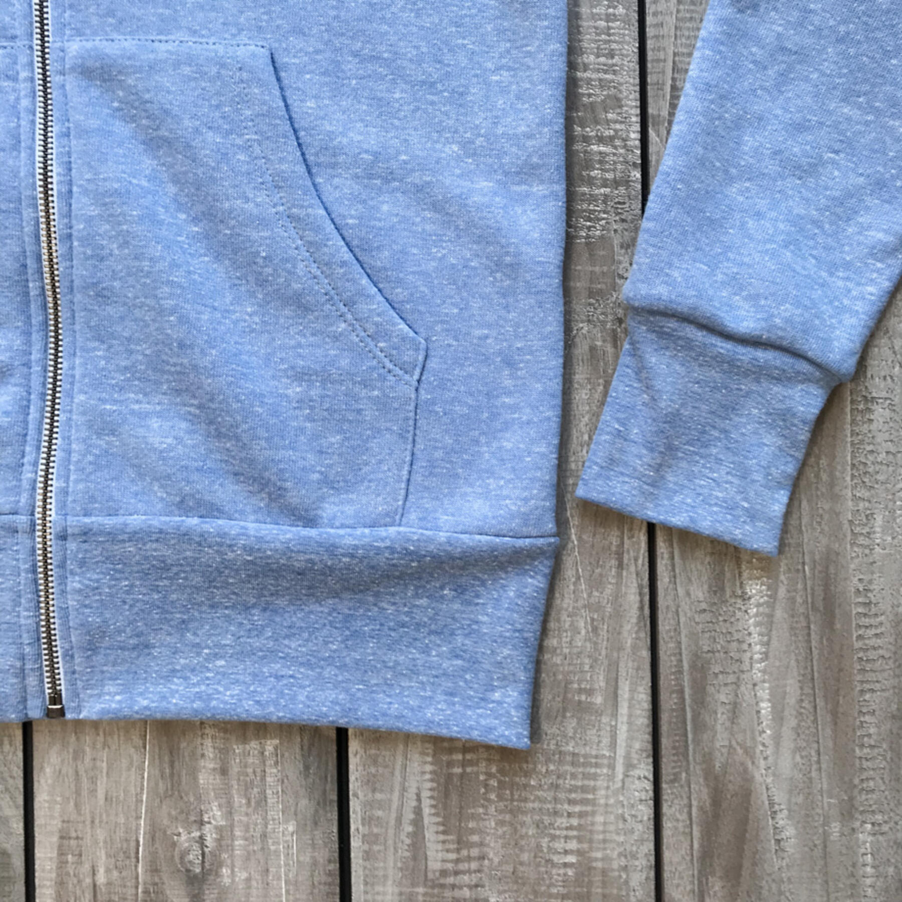 gustin fleece zip hoodie - heather sky