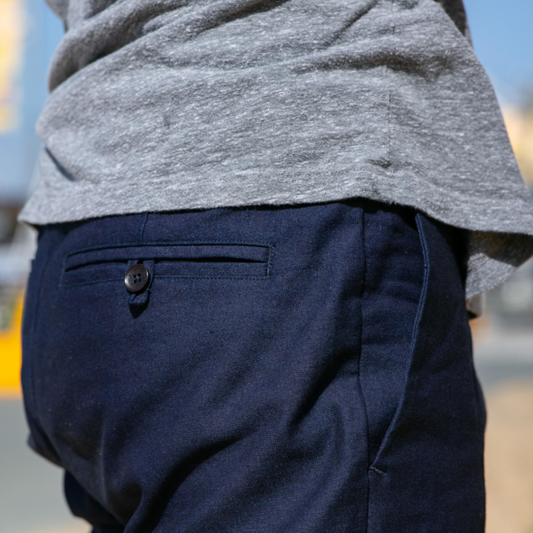 gustin #195 indigoxindigo chambray chinos