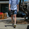 gustin navy floral chino shorts