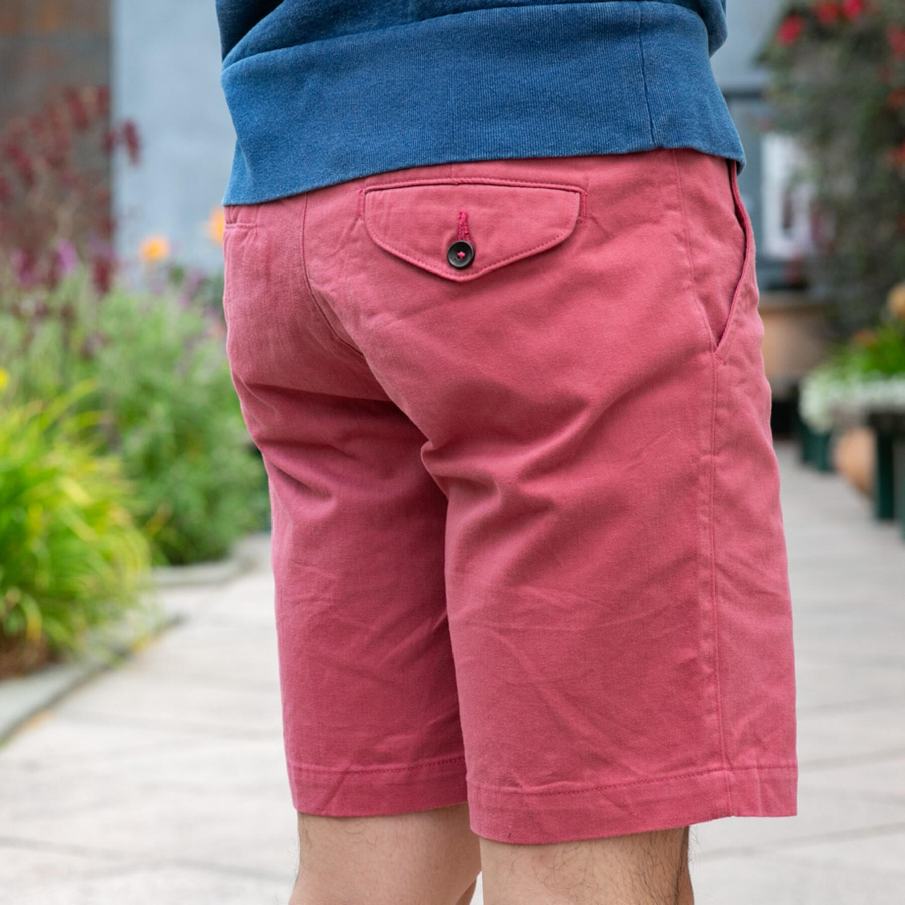 gustin american chino short - vintage red