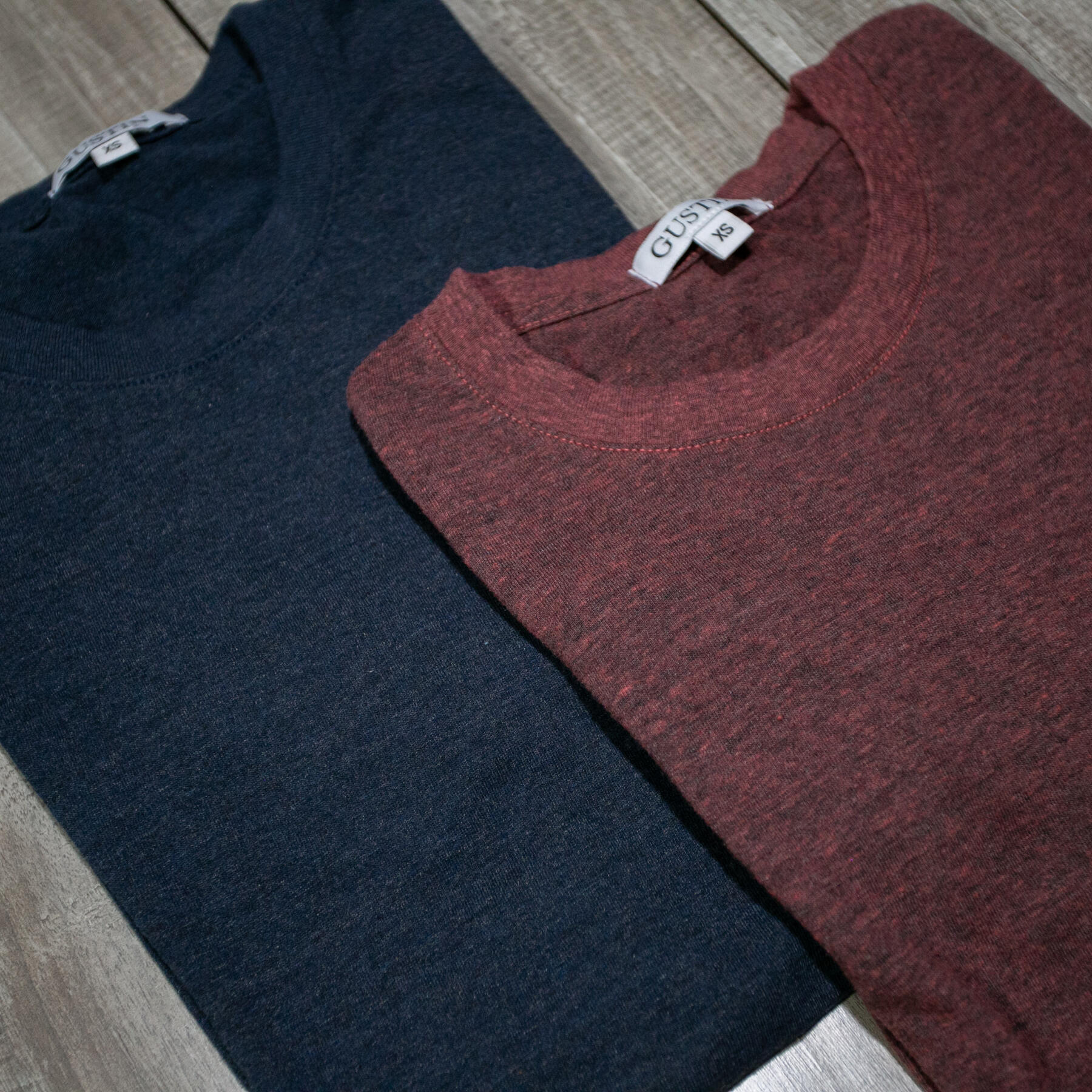 gustin usa heather t-shirt 2pk (navy, plum)