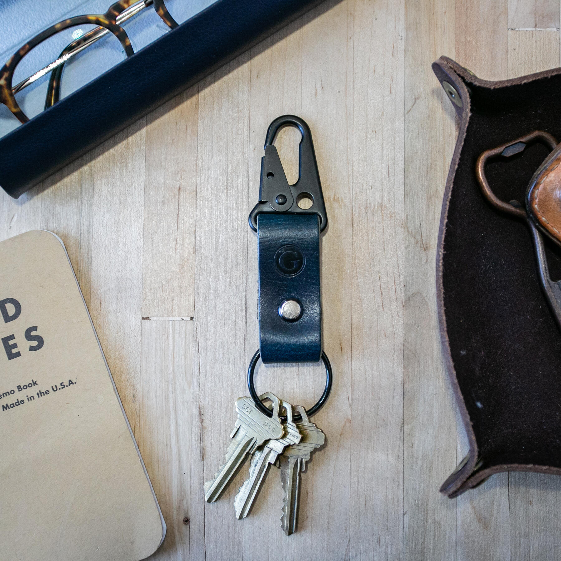 gustin military key clip - navy