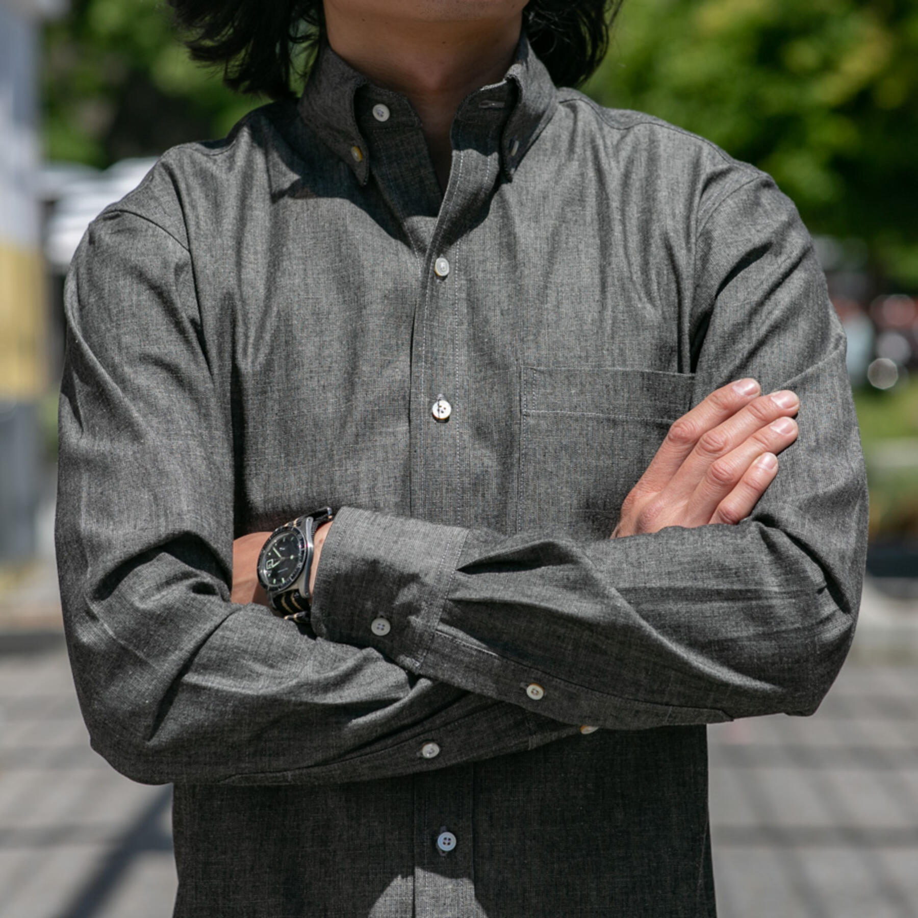 gustin #665 black chambray